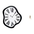 thumbnail image 1 of Reloj de pared,Reloj de pared interior nórdico con números romanos,Relojes distorsionados Reloj electrónico de lujo moderno,Gancho de pared plegable,Percheros plegables de pared, 1 of 8