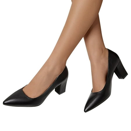 Oyedens High Heels Dress Shoes for Women Ladies Fashion Pointed Toe Wedding Work Pump Shoes