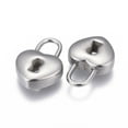 thumbnail image 2 of 10pcs Non-Tarnish 304 Stainless Steel Pendants Heart Lock Stainless Steel color 19x13x5mm Hole: 4x6mm, 2 of 3