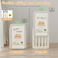 thumbnail image 6 of Cuoote Foldable 3-Tier Bookshelf for Kids, Toy Storage Organizer with 10 Removable Bins, Drawing Board, 3 Brushes, Off-white, 6 of 9