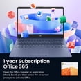 thumbnail image 6 of HP Essential 14" HD Laptop, Intel N-Series N150, 4GB RAM, 128GB eMMC, Wi-Fi 6, Windows 11 Home, Blue, 6 of 7