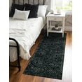thumbnail image 4 of Lahome 2'x6' Moroccan Runner Rug, Washable Kitchen Bathroom Rug, Non-Slip Geometric Carpet for Hallway Laundry Entryway, Black Boho Soft Floor Mat with Rubber Backing, 4 of 8