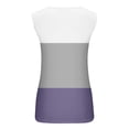 thumbnail image 4 of LIaqionyy Tank Tops for Women Summer Trendy Wide Strap Camisole Casual Color Block Sleeveless Loose Blouses, 4 of 5
