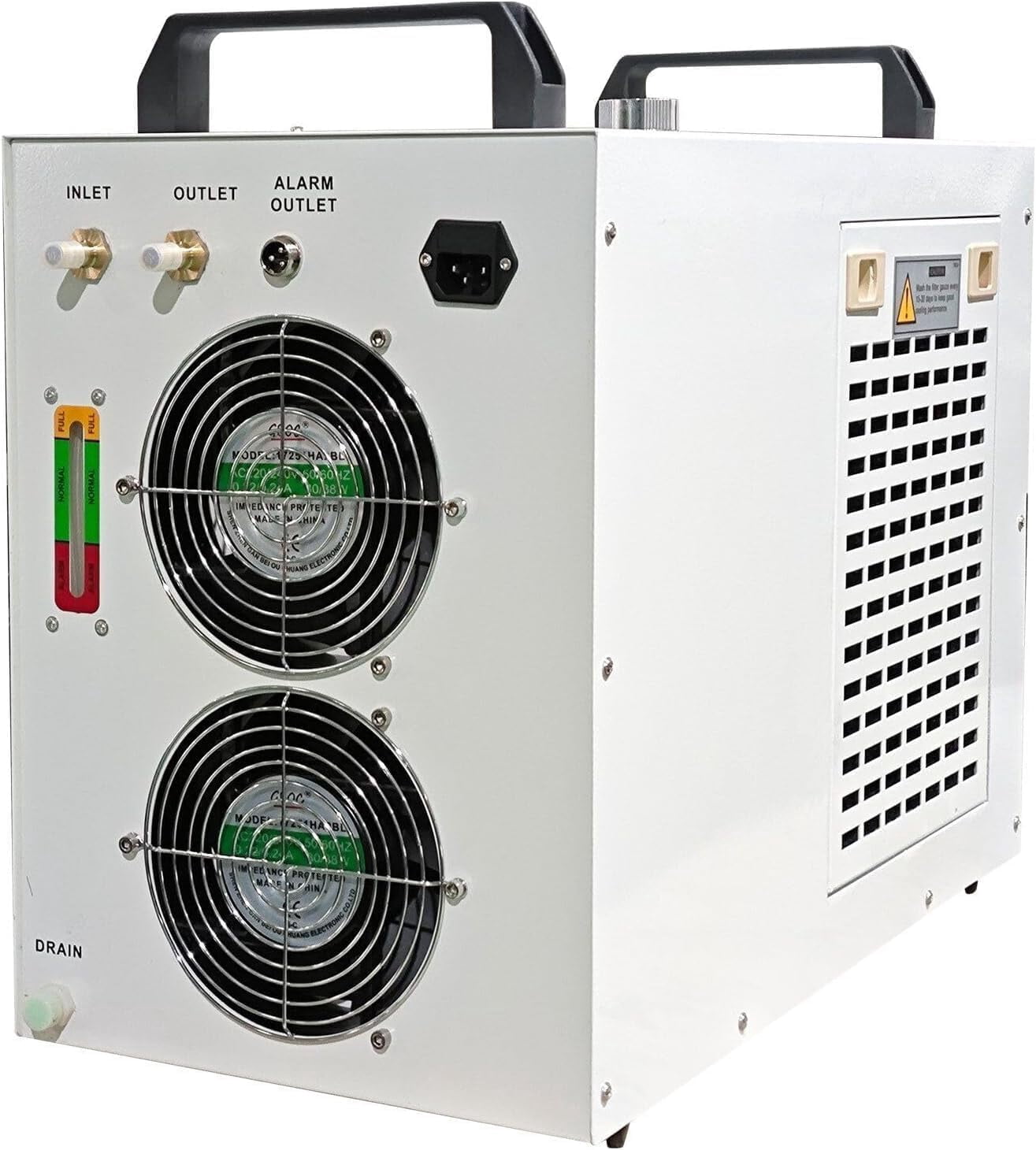 SIHAO CW-5000 Industrial Water Chiller 6L,Water Cooling System,Thermolysis Type Water Cooling Chiller Machine for 60W 80W Laser Engraving Machine