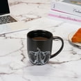 thumbnail image 4 of 14oz Matte Black Ceramic Elephant Mug - Sketch Art Wildlife Coffee Cup - Microwave Dishwasher Safe Gift for Animal Lovers, 4 of 10