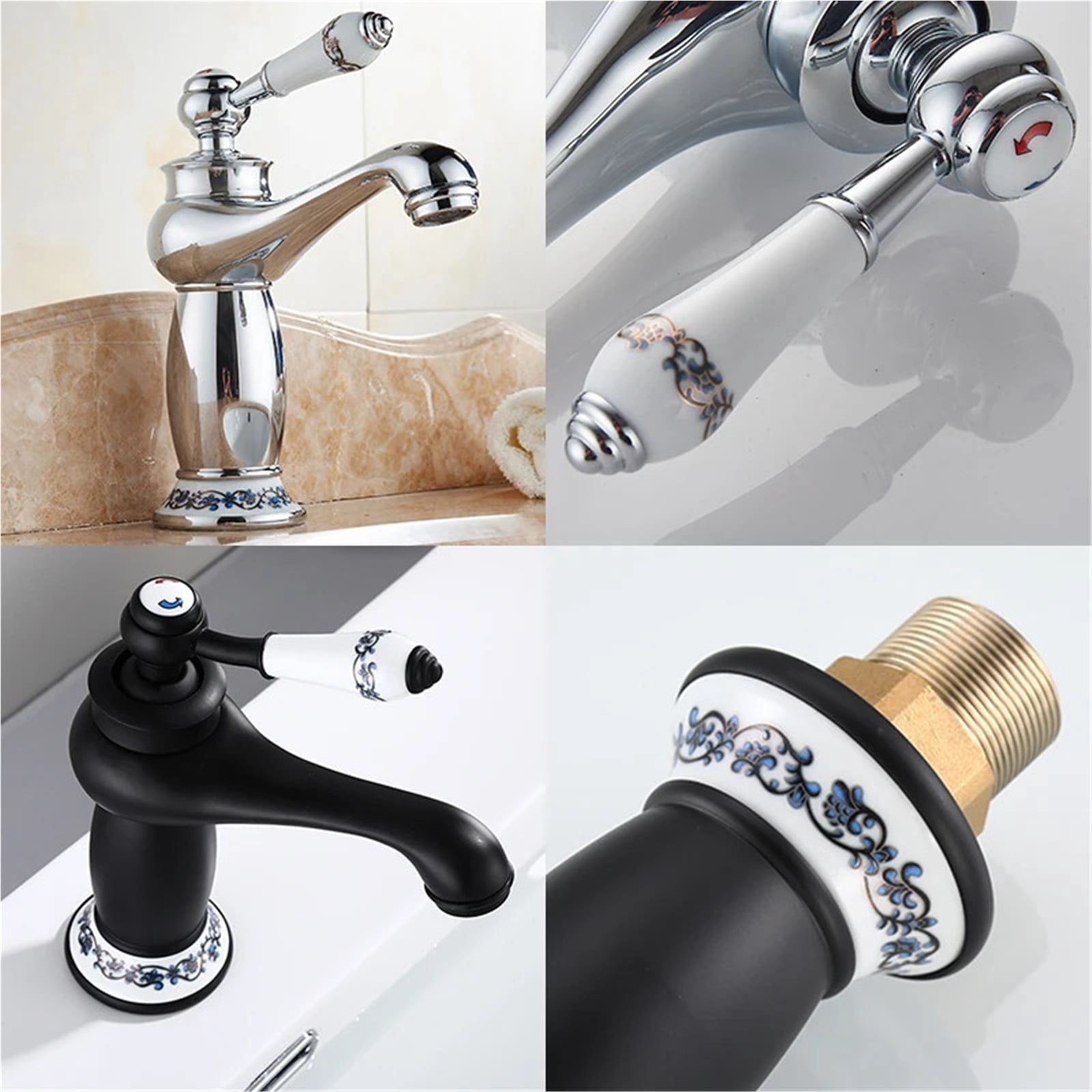 Bathroom Faucet Antique Bronze Finish Brass Basin Sink Solid Brass Faucets Single Handle Water Mixer Taps Bath Crane -Modern  Design