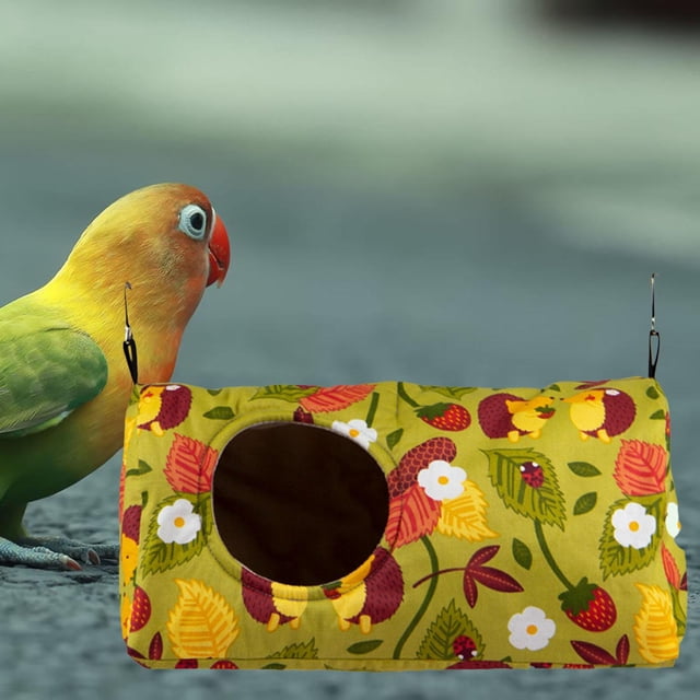 Jaula para Loros, Hamaca Colgante, Cama, Casa, Accesorios, Juguete para Dormir con Gancho, Casa de Pájaros, Nido para Cacatúas, Cacatúas, Periquitos, Verde 31x15x15cm Fernando Hamaca para hámster