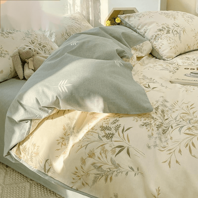 Cream White Love Hearts Quilt Cover Single Double Full Queen Size Sheet Pillowcases Bedding Set INS Korea Style Soft Polyester