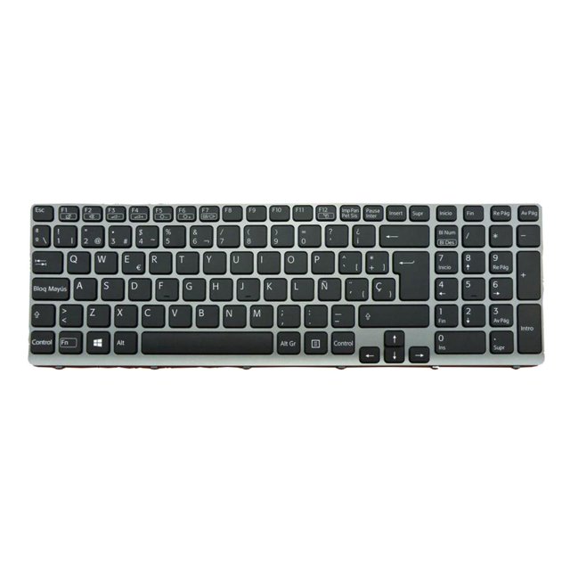 Español sin Retroiluminación de Plástico para SVE15 SVE-15 SVE151 SVE1511 SVE171 SVE1712 SVE1713 Yotijar Teclado portátil de reemplazo