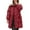 Red, variant on Cnbwig Womens Parkas Warm Jackets Winter Thickened Warm Lamb Mid Length Padded Coat Sherpa Jacket Solid Color Outerwear Hood with Pockets Classic-Fit Soft Jackets Overcoat Black L