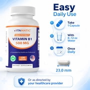 Vitamatic Vitamin B1 (Thiamine) 500mg, 120 Capsule