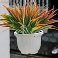 thumbnail image 4 of 6Pcs Artificial Grass Fake Plants 17.3in 16 Leaves Outdoor Fake Grass UV Resistant Greenery Plastic Plants for Home Window Garden Office Patio Hanging Planter Pathway Front Porch Decor, 4 of 5