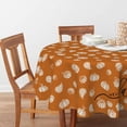 thumbnail image 2 of Fall Tablecloth 60×60 Inch Round, Orange Pumpkin Autumn Harvest Washable Seasonal Table Cover for Party Picnic Dinner Decor, 2 of 6