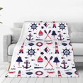 thumbnail image 1 of Balery Sailing Marine Travel Manta de Felpa Suave y Acogedora – Cobija de Franela Aterciopelada para Cama, Lavable y Cálida para Sofá, Mascotas, Transpirable-60"x50", 1 of 7