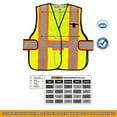 thumbnail image 3 of KwikSafety CAPITAL Hi Vis Reflective ANSI PPE Breakaway Class 2 Safety Vest Size: 2XL/3XL, Color: Yellow, 3 of 4