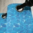 thumbnail image 2 of Ambesonne Aqua Grommet Curtain Single Panel, Vivid Water Surface Waves, 50"x60", Blue Aqua White, 2 of 5