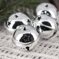 thumbnail image 2 of Factory Direct Craft Package of 16 Silver Metal 2 Inch Jingle Bells with Star Cutout for Holiday and Home Decor and Embellishing, 2 of 3