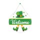 thumbnail image 2 of Letrero para puerta con sombrero verde de cuatro hojas, decoración de porche, fiesta temática del Día Irlandés de SCZ, 2 of 5