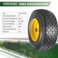 thumbnail image 4 of 18x8.50-8 Lawn Mower Cart Turf Tires With Rim, for Garden Carts Dolly Trolley Dump Cart Hand Truck Wheelbarrow Garden Wagon 2 Pack Black, 4 of 5