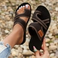 thumbnail image 2 of MIASHUI Sandales de Plage Légères et Douces pour Femmes, Café, 9, 2 of 7
