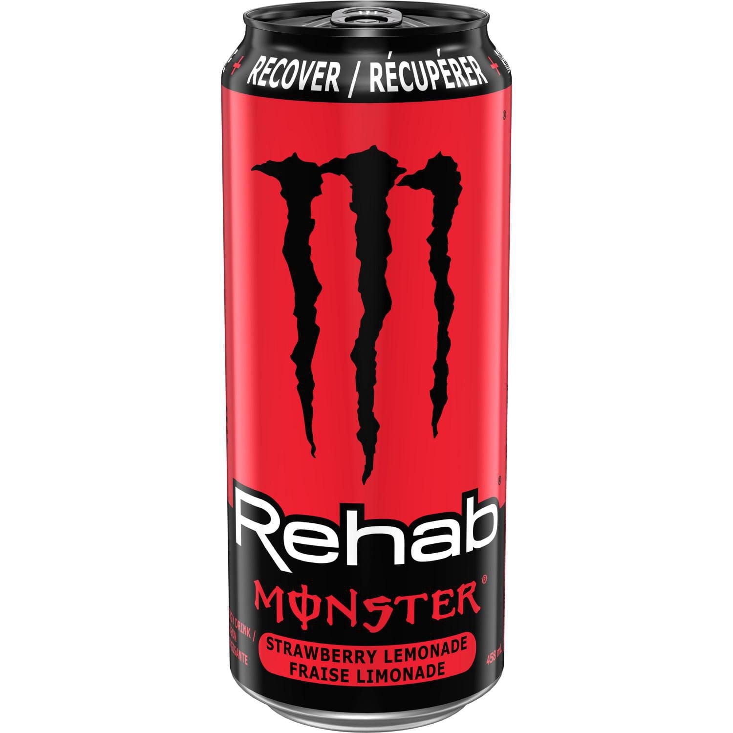 MONSTER ENERGY, Monster Rehab Limonade aux fraises, canette de 458 mL