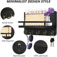 thumbnail image 5 of Key Hanger for Wall with Shelf - Decorative Key and Mail Holder with 5 Key Hooks - Mail Holder for Wall with Key Hooks - Wood Key Holder for Wall with Shelf - Rustic Key Organizer for Wall - Black, 5 of 5