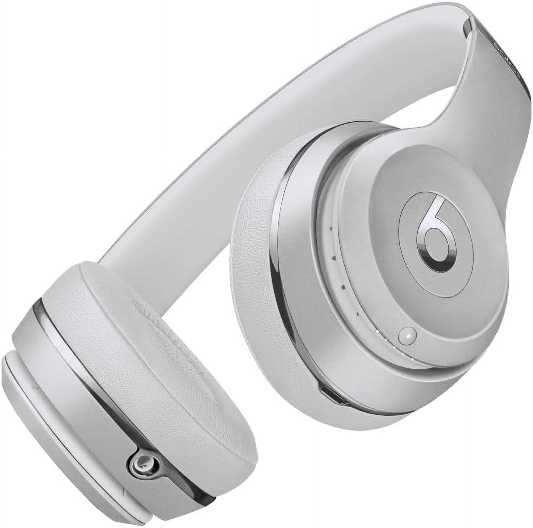 Beats Solo3 Wireless On-Ear Headphones (Silver) Bundle with Accessories