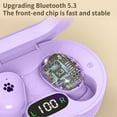 thumbnail image 5 of Oggfader Wireless Earbuds Bluetooth 5.3 Wireless Headphones HIFI Sound Quality Small Exquisite And Senseless Wearing High Definition Call Bluetooth Headphones Purple, 5 of 8