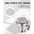 thumbnail image 2 of (3-piece set) 3-1/2 "commercial sink drainage filter replacement, wastewater drainage cover filter screen, only applicable to flat filters with lever handles for commercial sink drainage, 2 of 5
