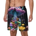 thumbnail image 1 of Balery Colorful Mushroom Bañador para hombre, shorts de playa de secado rápido con entrepierna y forro de compresión-X-Large, 1 of 6