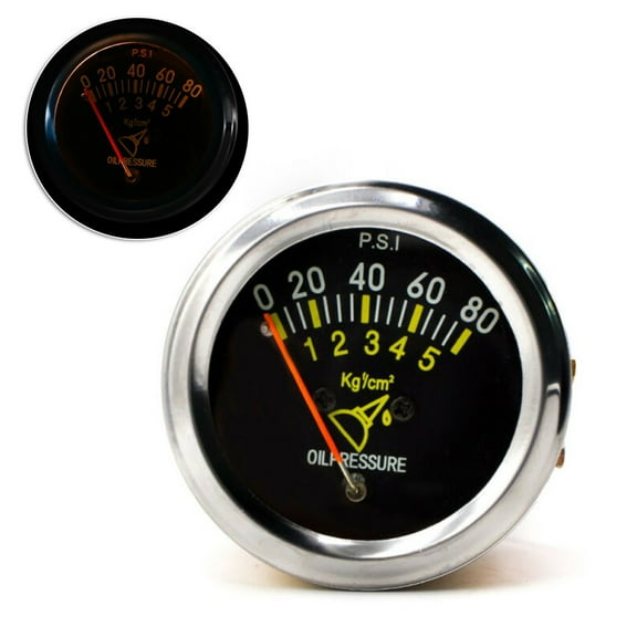 2inch 52mm Mechanical Car Oil Press Pressure Gauge Meter 0-80 PSI