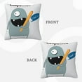 thumbnail image 3 of LNWH Decorative Pillow Covers, Cartoon Devil Monster Square Sofa Decorative Knit Pillow Case, 20"x20", 3 of 8