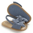 thumbnail image 5 of URMAGIC Baby Girl Anti-Slip First Walker Sandals, Hook & Loop Closure Dark Blue, 12-18 Months, 5 of 10