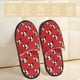 thumbnail image 2 of Fotbe Bulldog Red Pantuflas Peludas para Mujer con Estampado, Zapatillas de Peluche, Zapatos de Invierno para Casa, Uso Interior y Exterior-Large, 2 of 8