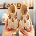 thumbnail image 3 of WOYY Girls Close Toe Bow Sandals Soft Sole Outdoor Beach Shoes (Toddler/Little/Big Kids), 3 of 5