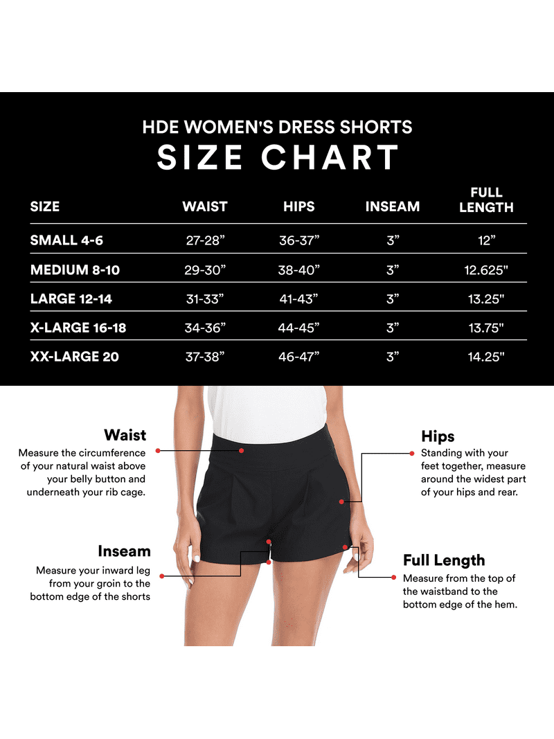 HDE Women's Chino High Waisted Summer Dress Shorts, Cool