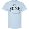 thumbnail image 3 of Inktastic It's Home State of Nebraska Outline Distressed Text T-Shirt, 3 of 5