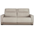 thumbnail image 3 of Ashley Furniture Battleville 2-Seat Leather Power Reclining Sofa in Beige, 3 of 7