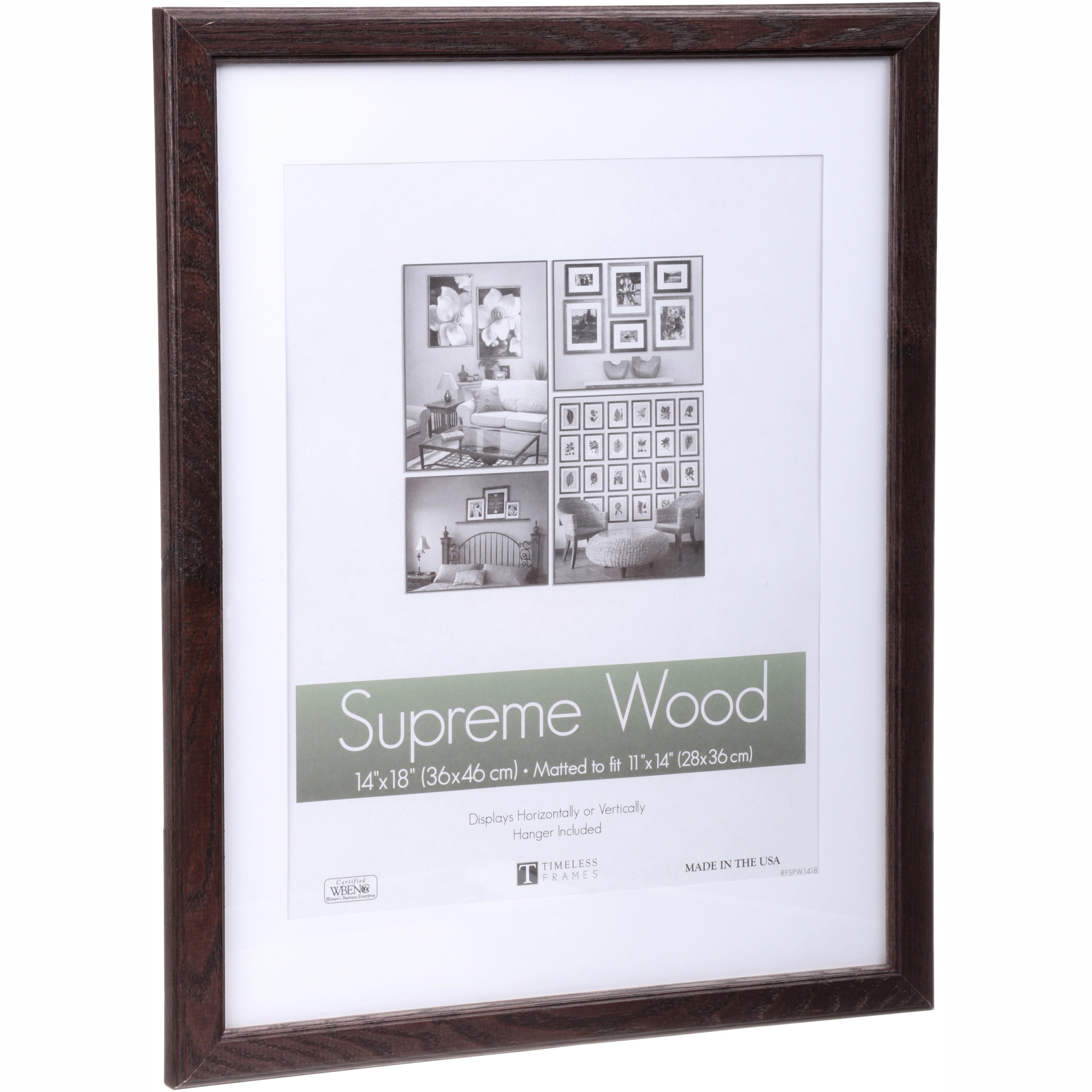 Timeless Frames® Supreme Wood Espresso 14" x 18" Frame - Walmart.com