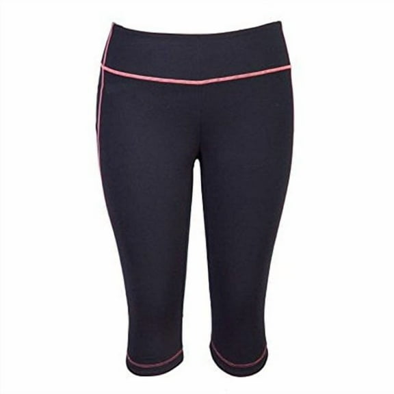 Tangerine Active Crop Capri Small Coral/Black