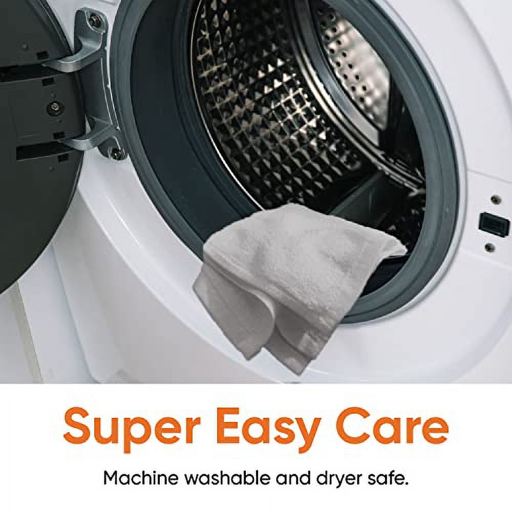 Superio Cotton Terry Washcloths Grey Towels 100% Cotton Cleaning Cloth 16\" Rags Wash Clothes for Body and Face, Spa Towels, Multi Purpose (24, 12\"x12\")