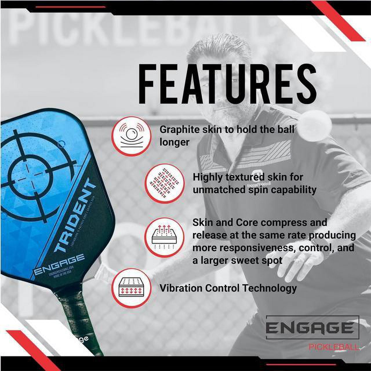 Engage Trident Pickleball Paddle