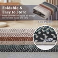thumbnail image 5 of HOMERRY Braided Print Border Runner 2' x 10' for Hallway Modern Washable Throw Rugs for Kitchen Indoor Carpet, Blue, 5 of 6