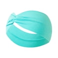 thumbnail image 2 of Unisex Sports Headband Soft Elastic Cotton Sweatband for Running Fitness Yoga Gym Workout Stretchy Non-Slip Moisture Wicking Headscarf Hair Accessories, Sky Blue 9x3 Inch, 2 of 4