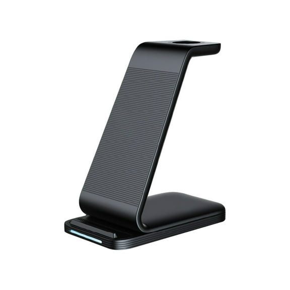 Bouanq Portable Wireless Charger Wireless Charging Station 3 In 1 Charging Station For Multiple Devices 15W Wireless Charger Stand Compatible With IOS/Android/ IWatch/Airpods