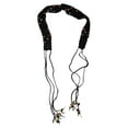 thumbnail image 3 of Macrame Knots Fringe String Belts for Women with Wood Beads (Black), 3 of 5