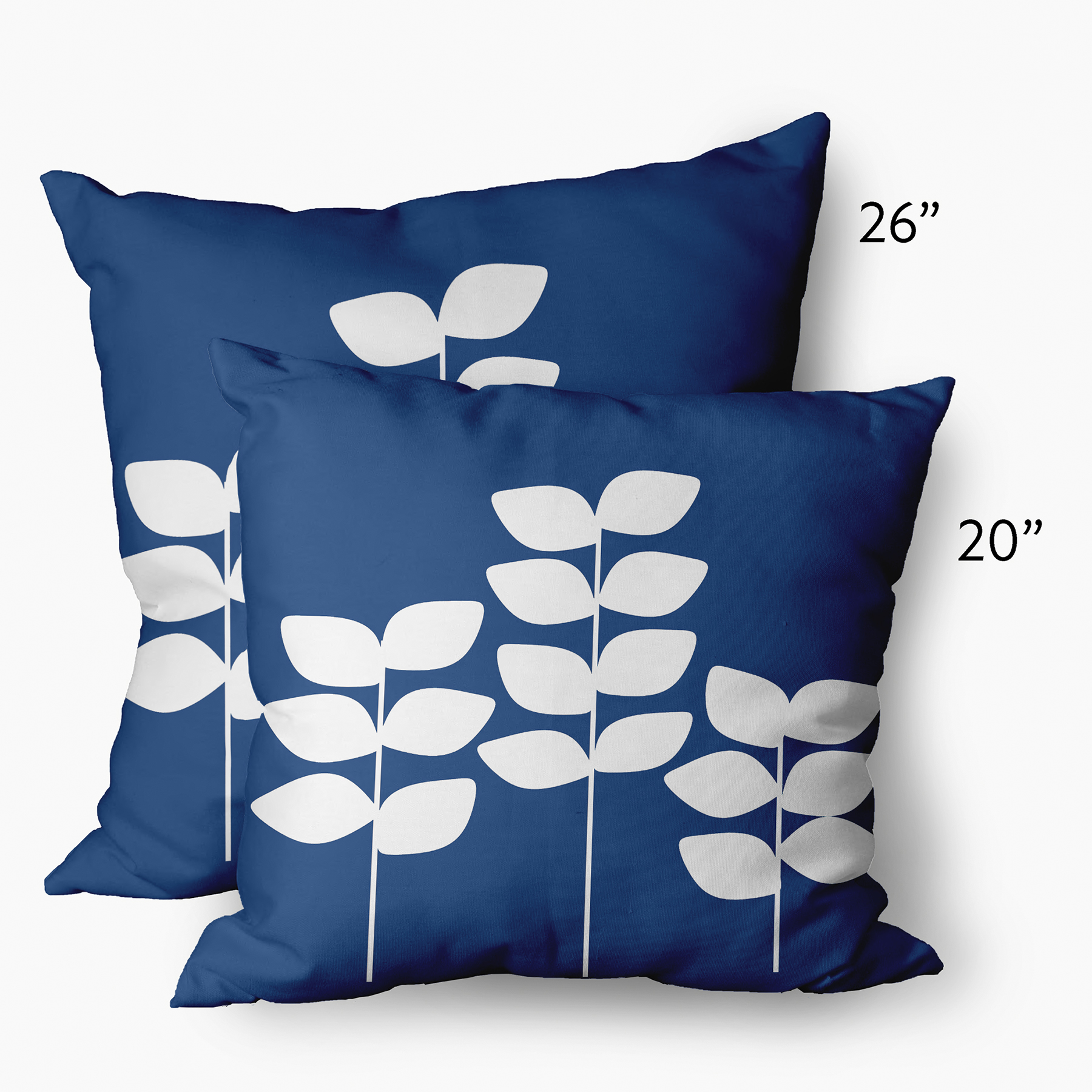 20" x 20" Simply Daisy Simple Stems Decorative Throw Pillow
