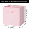 thumbnail image 6 of Cube Storage Bins - 13x13 Cubby Organizer with Handle, Collapsible Storage Baskets for Shelves, Pink, 8-Pack, 6 of 8