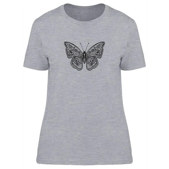 Black And White Buckeye  T-Shirt Women -Image by Shutterstock, Female XX-Large