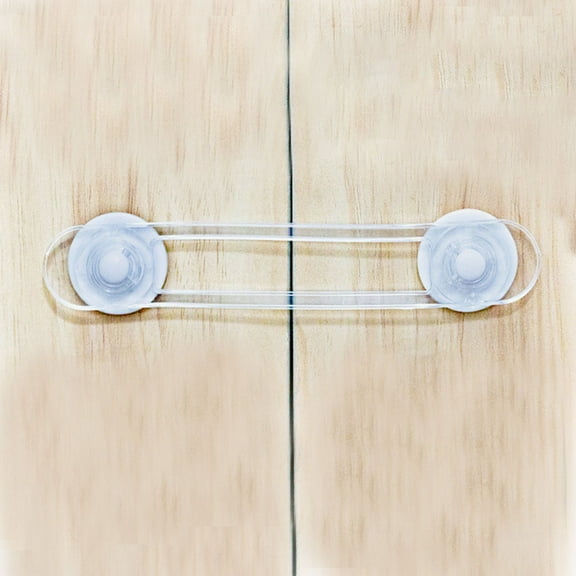 NICEXMAS 12Pcs Cabinet Door Latches Transparent for Refrigerator Drawers Baby Safety 11.8x1.4x0.8in